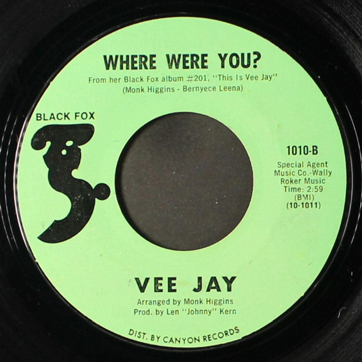 where were you? / don't rain on my parade by VEE JAY