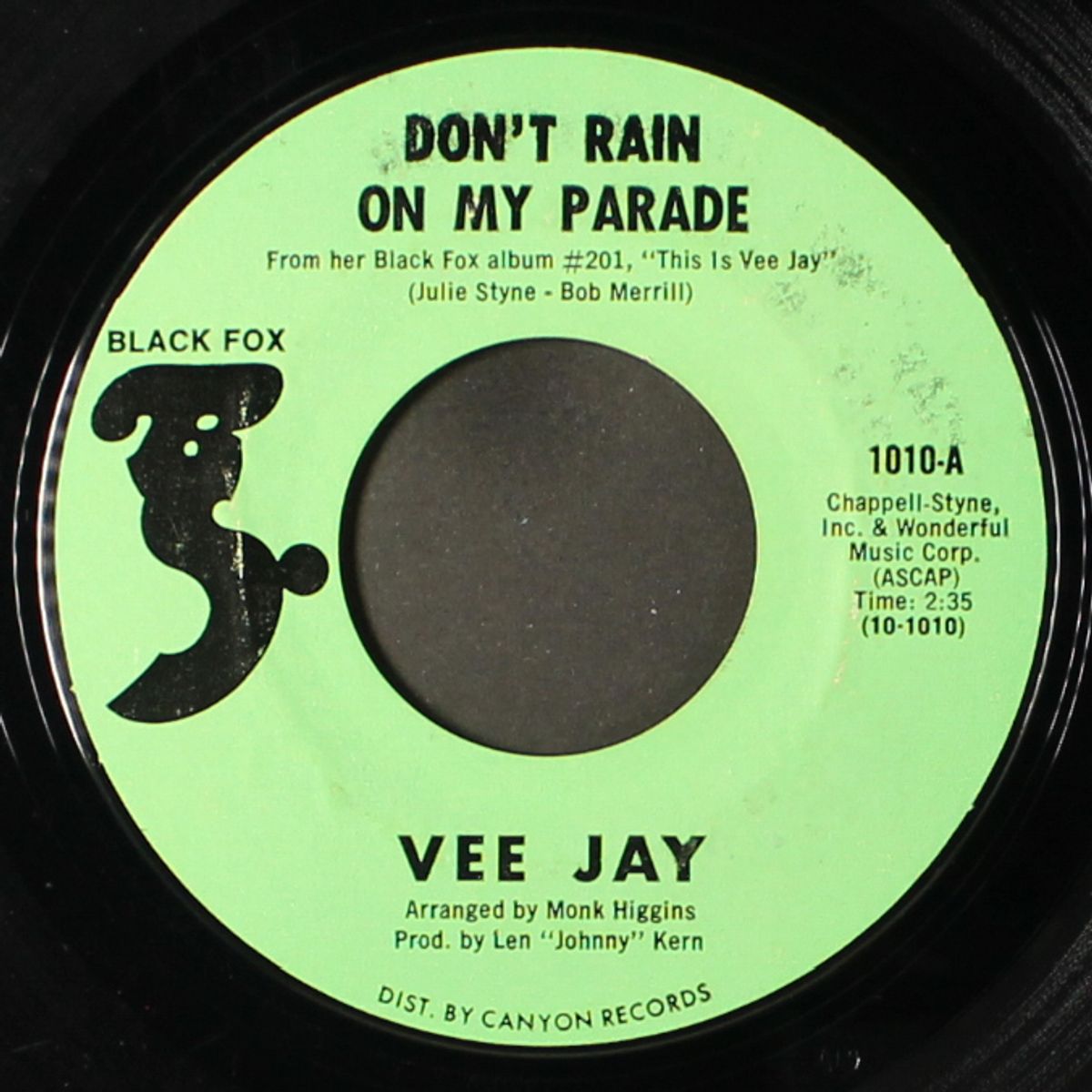 where were you? / don't rain on my parade by VEE JAY