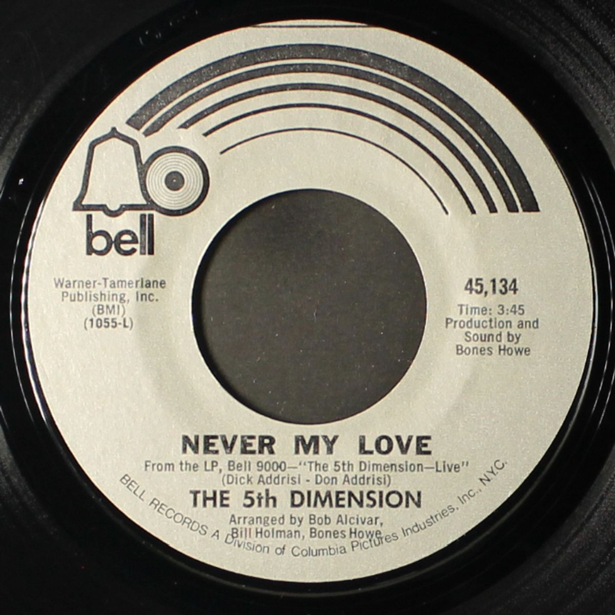 never my love / a love like ours by FIFTH DIMENSION