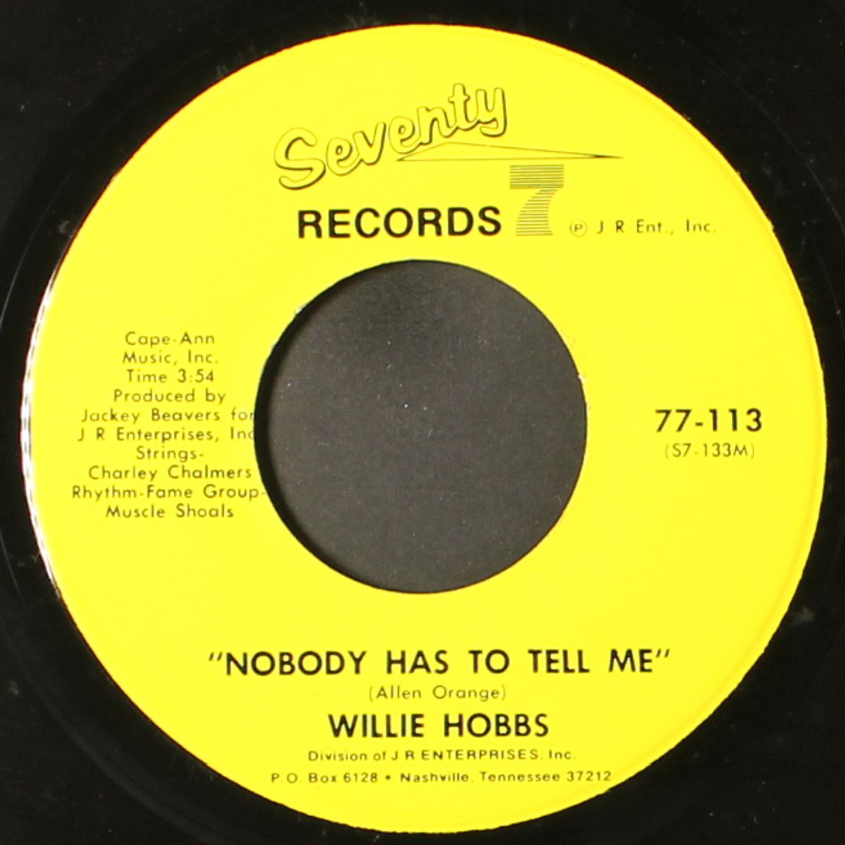 please don't let me down / nobody has to tell me by WILLIE HOBBS
