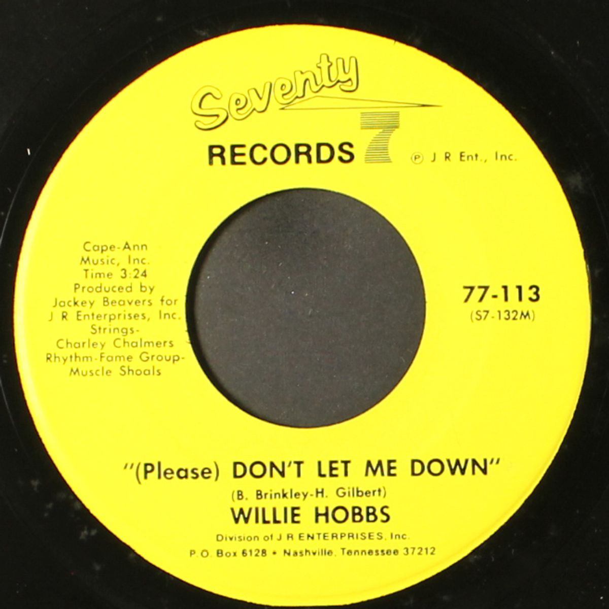 please don't let me down / nobody has to tell me by WILLIE HOBBS