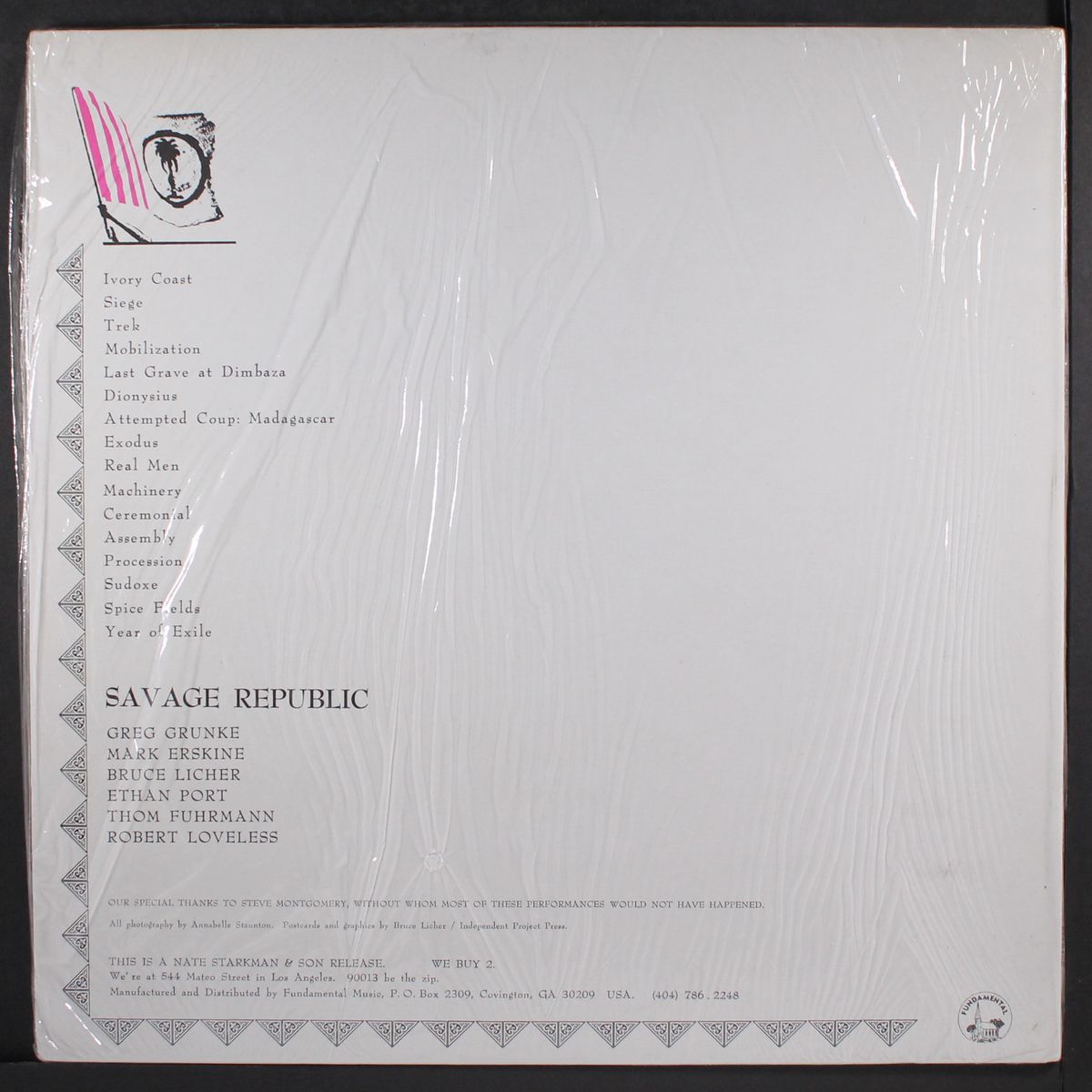 live trek 1985-1986 by SAVAGE REPUBLIC