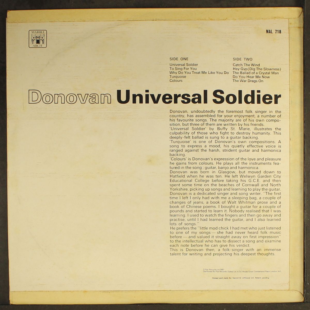 universal soldier by DONOVAN