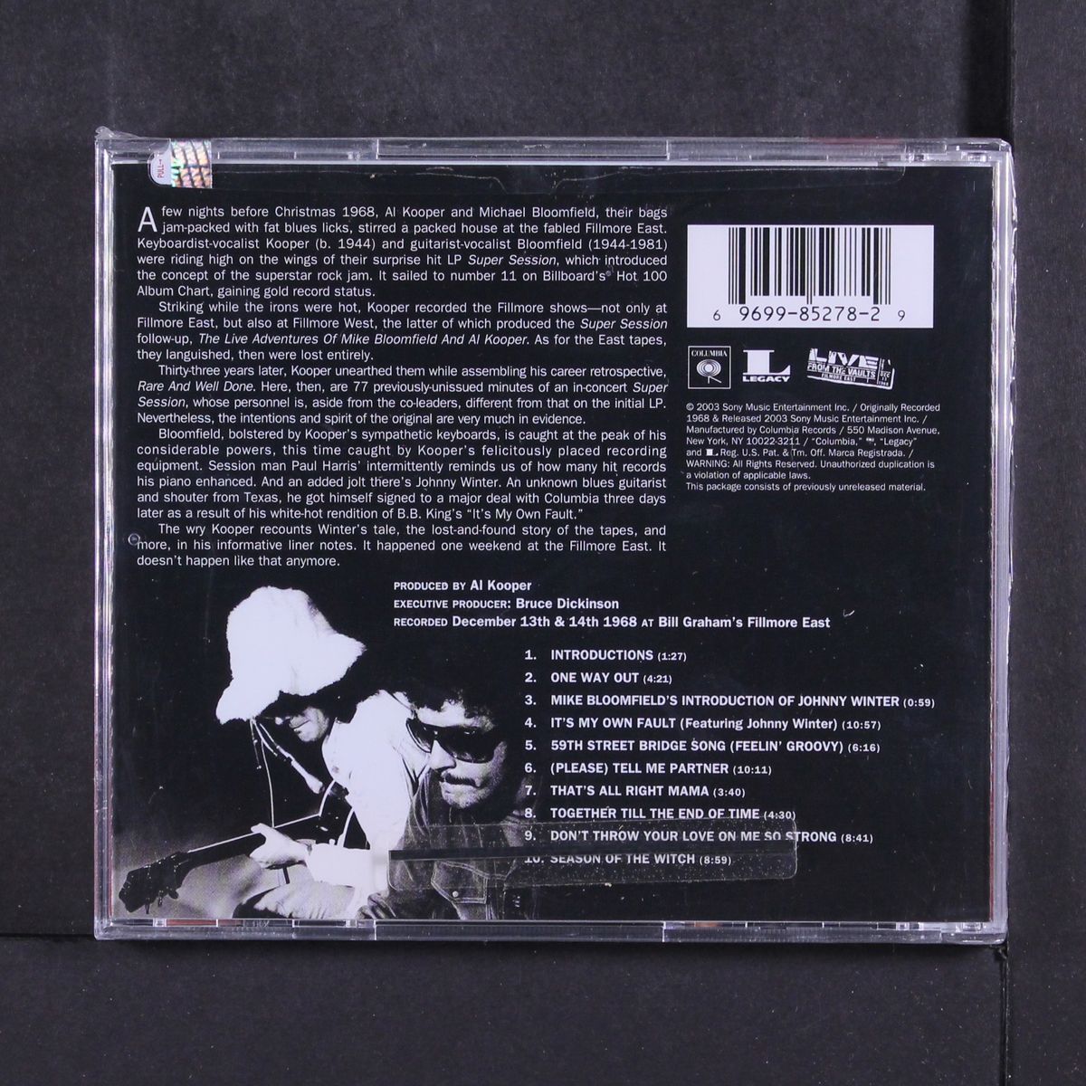 fillmore east: the lost concert tapes 12/13/68 by AL KOOPER/ MIKE BLOOMFIELD