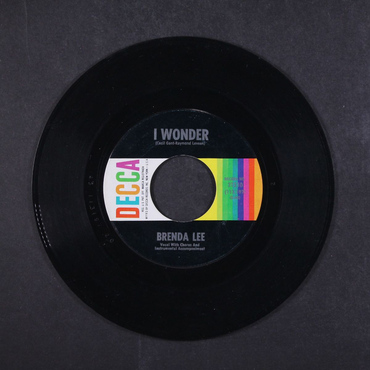 my whole world is falling down / i wonder by BRENDA LEE