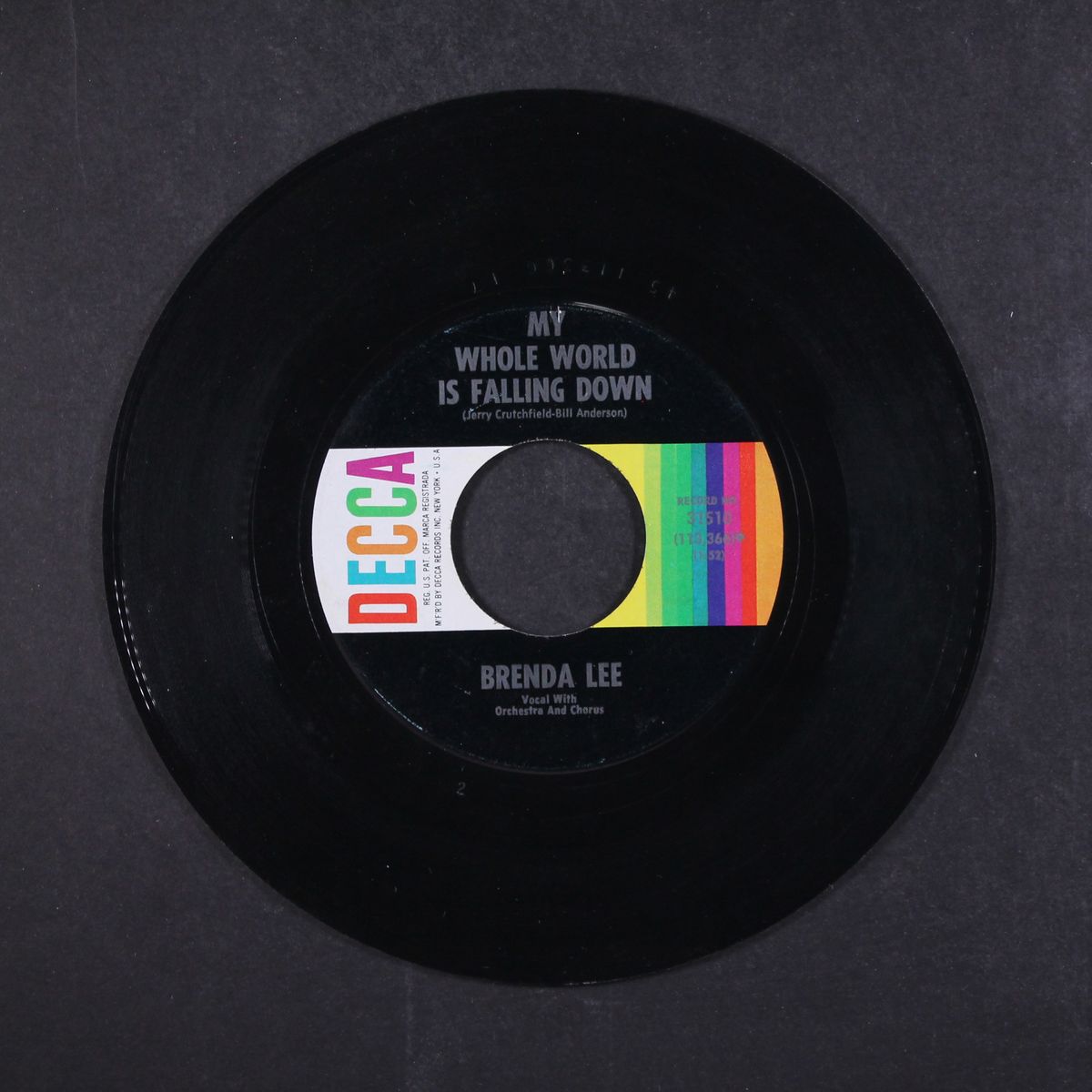 my whole world is falling down / i wonder by BRENDA LEE