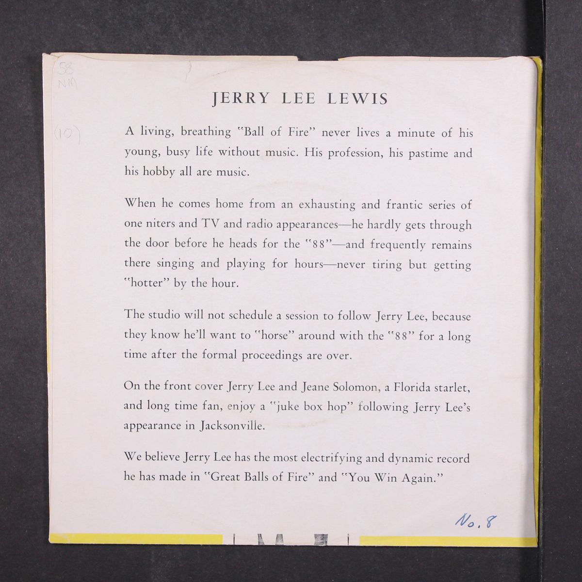 great balls of fire by JERRY LEE LEWIS