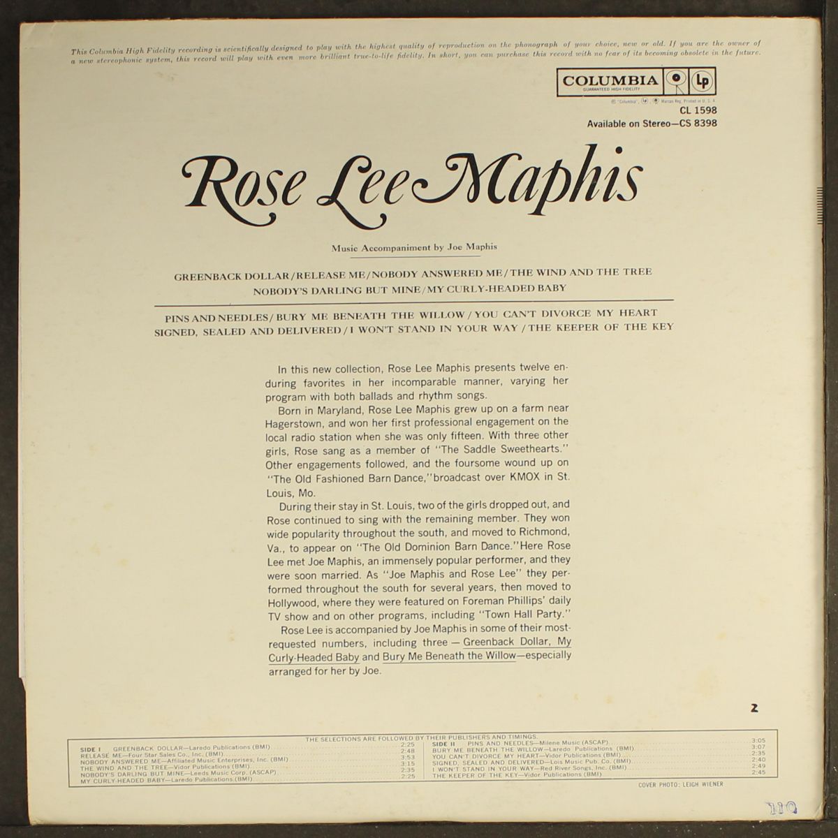 rose lee maphis by ROSE LEE MAPHIS