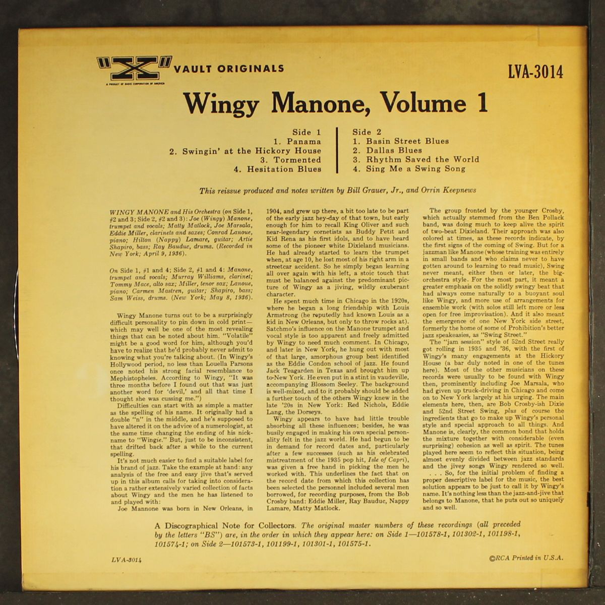 vol. 1 by WINGY MANONE