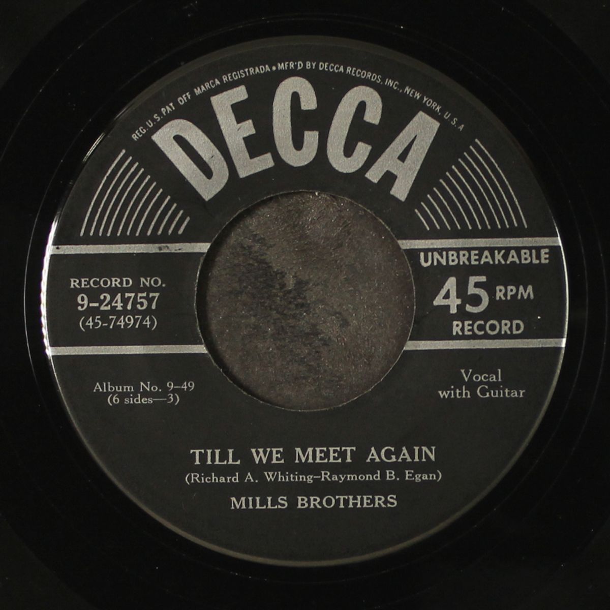 honey, dat i love so well / till we meet again by MILLS BROTHERS