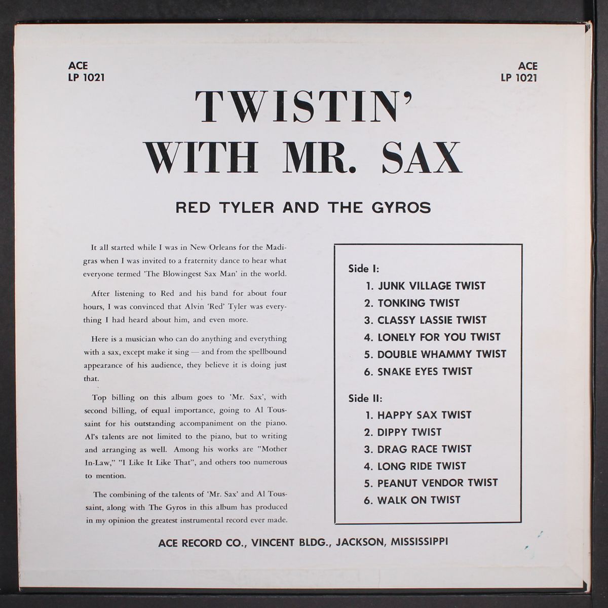 twistin' with mr. sax by RED TYLER