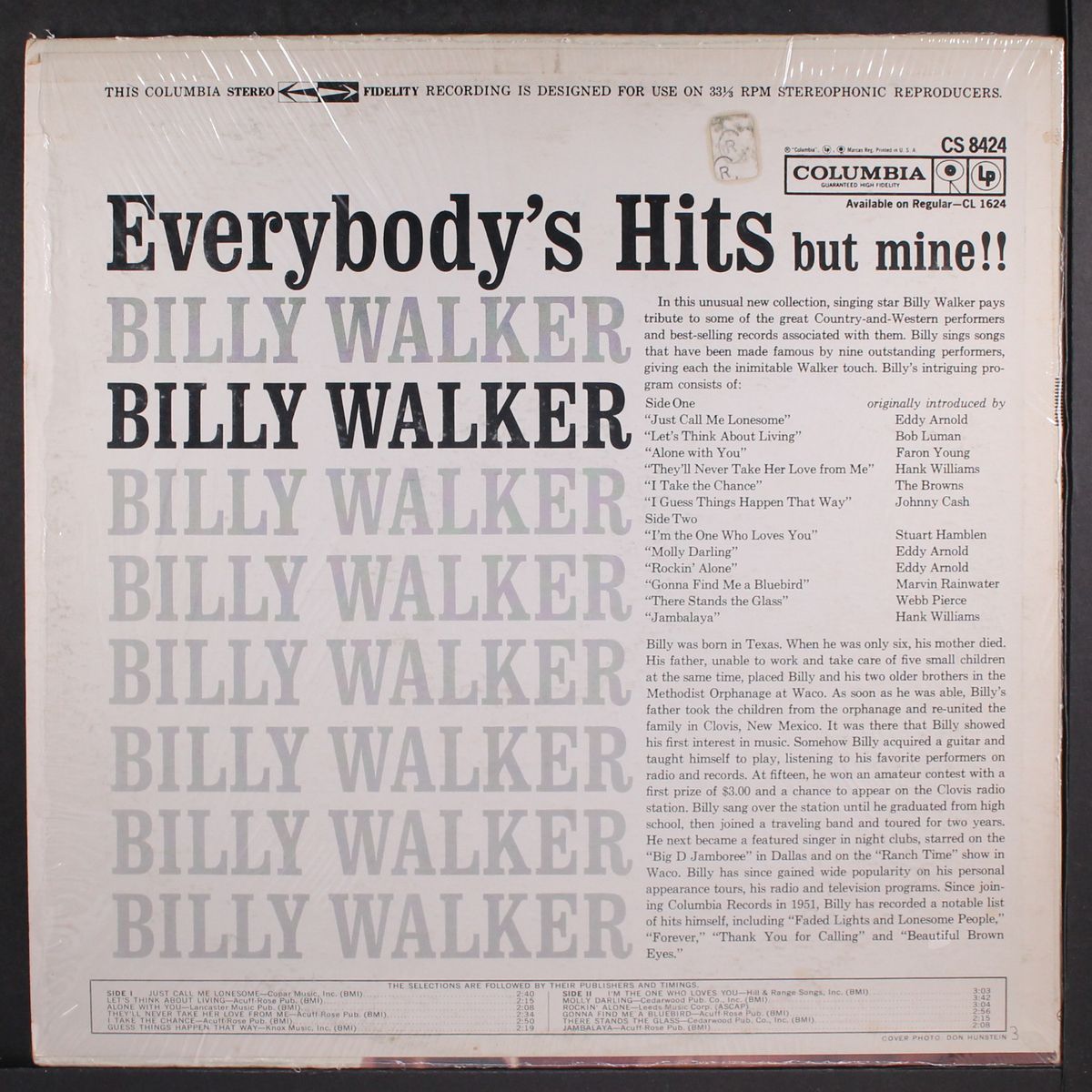 everybody's hits but mine by BILLY WALKER