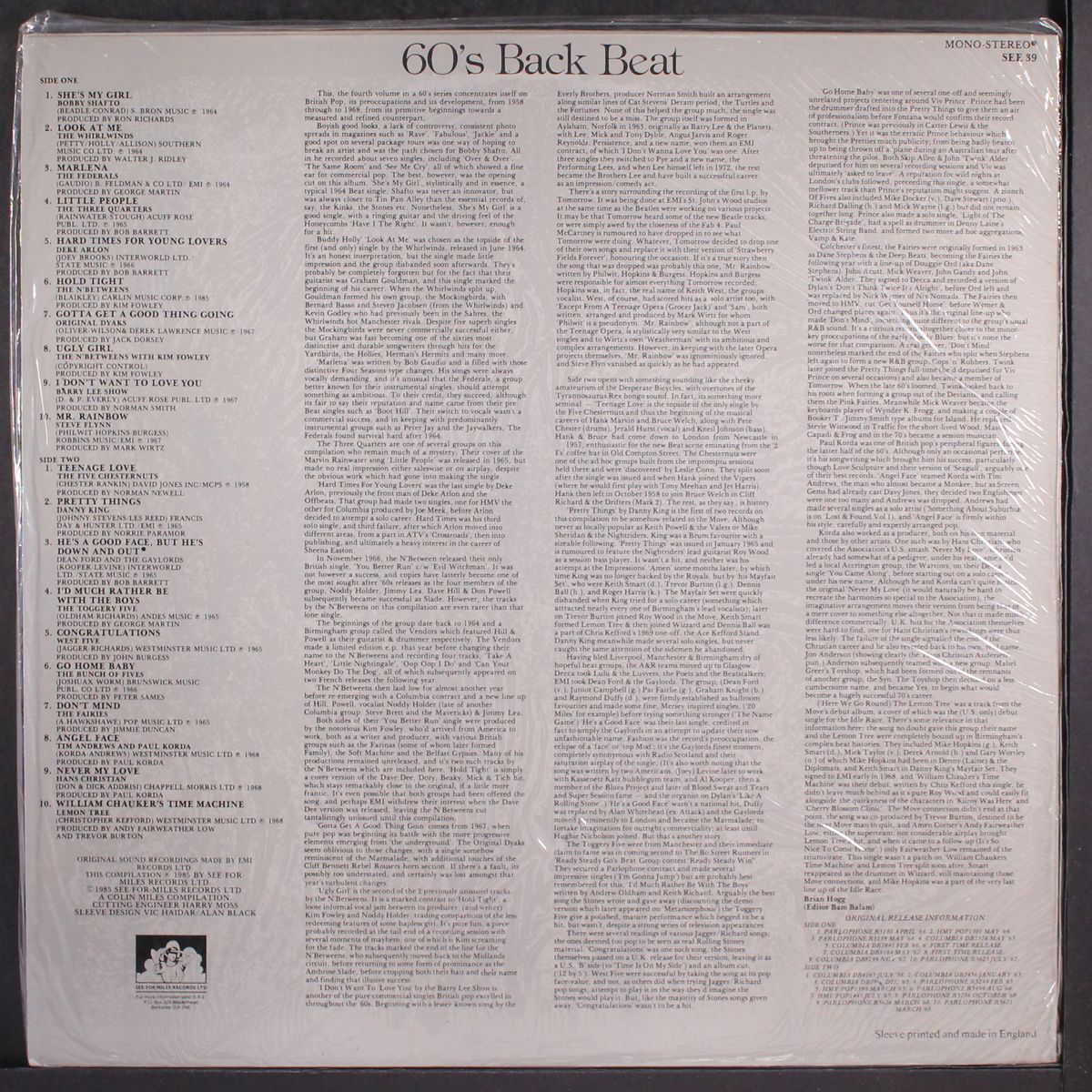 60s back beat by VARIOUS