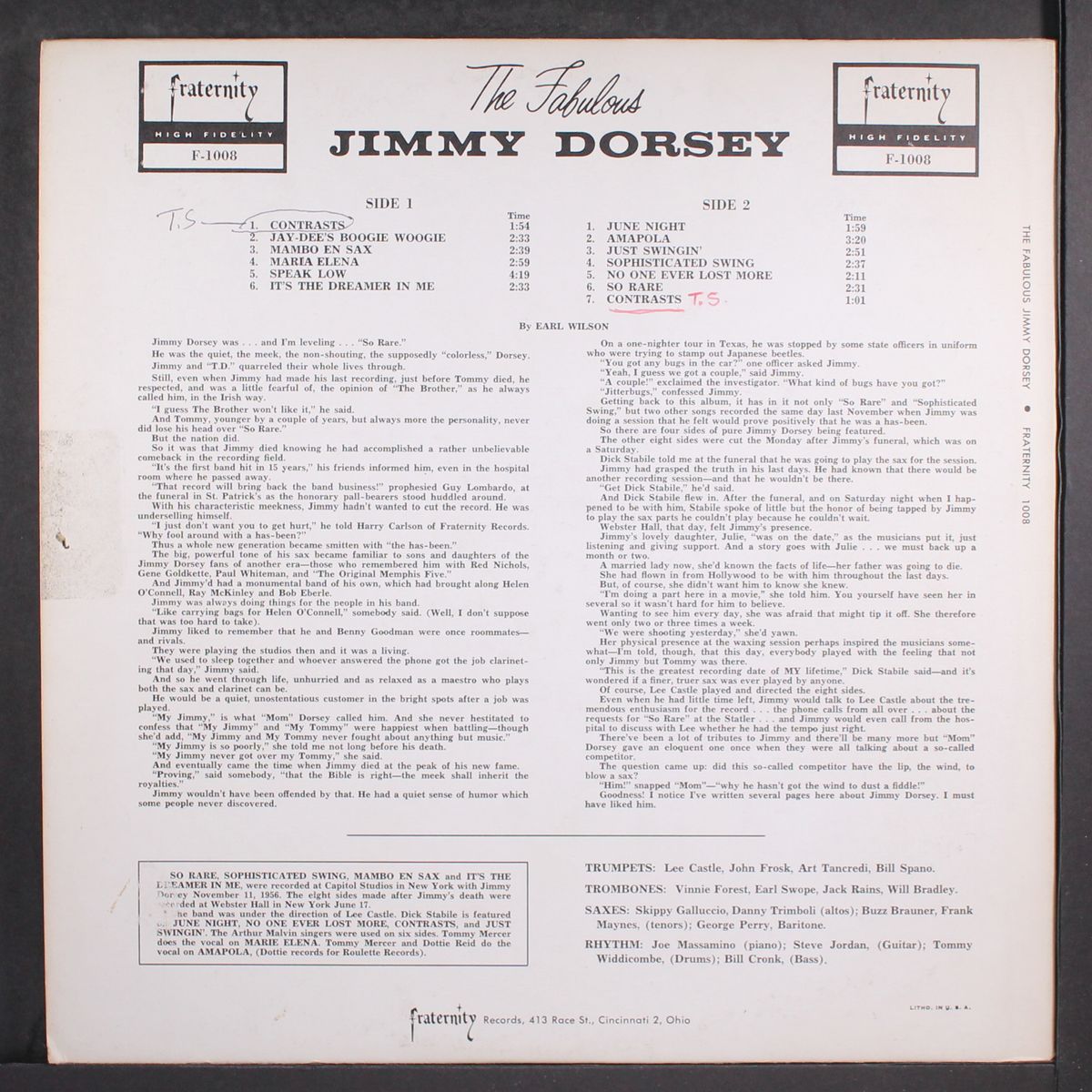 the fabulous by JIMMY DORSEY