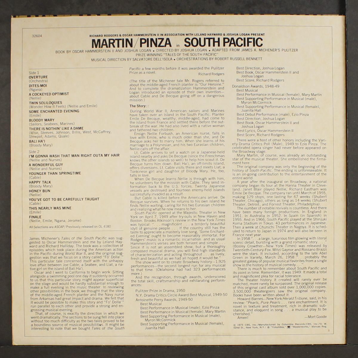 south pacific by ORIGINAL CAST