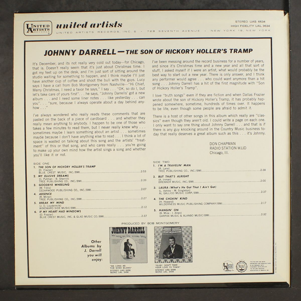 the son of hickory holler's tramp by JOHNNY DARRELL