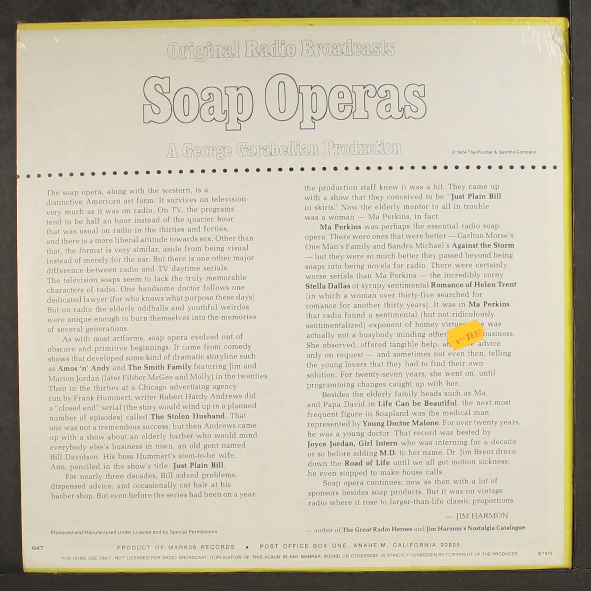 soap operas by ORIGINAL RADIO BROADCAST