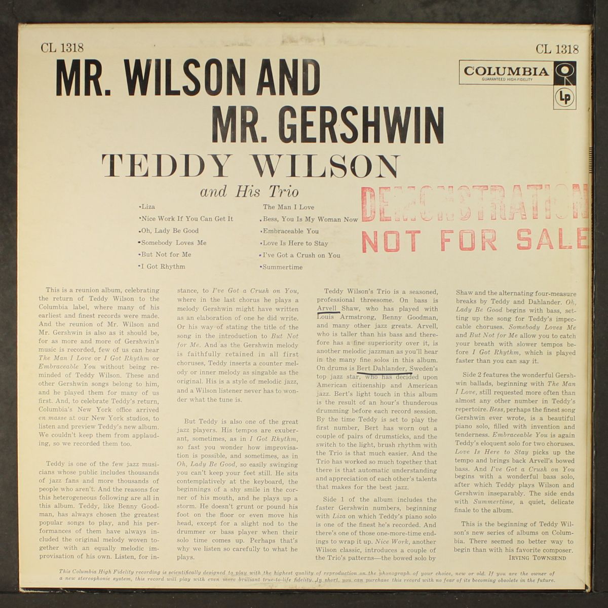 mr. wilson and mr. gershwin by TEDDY WILSON