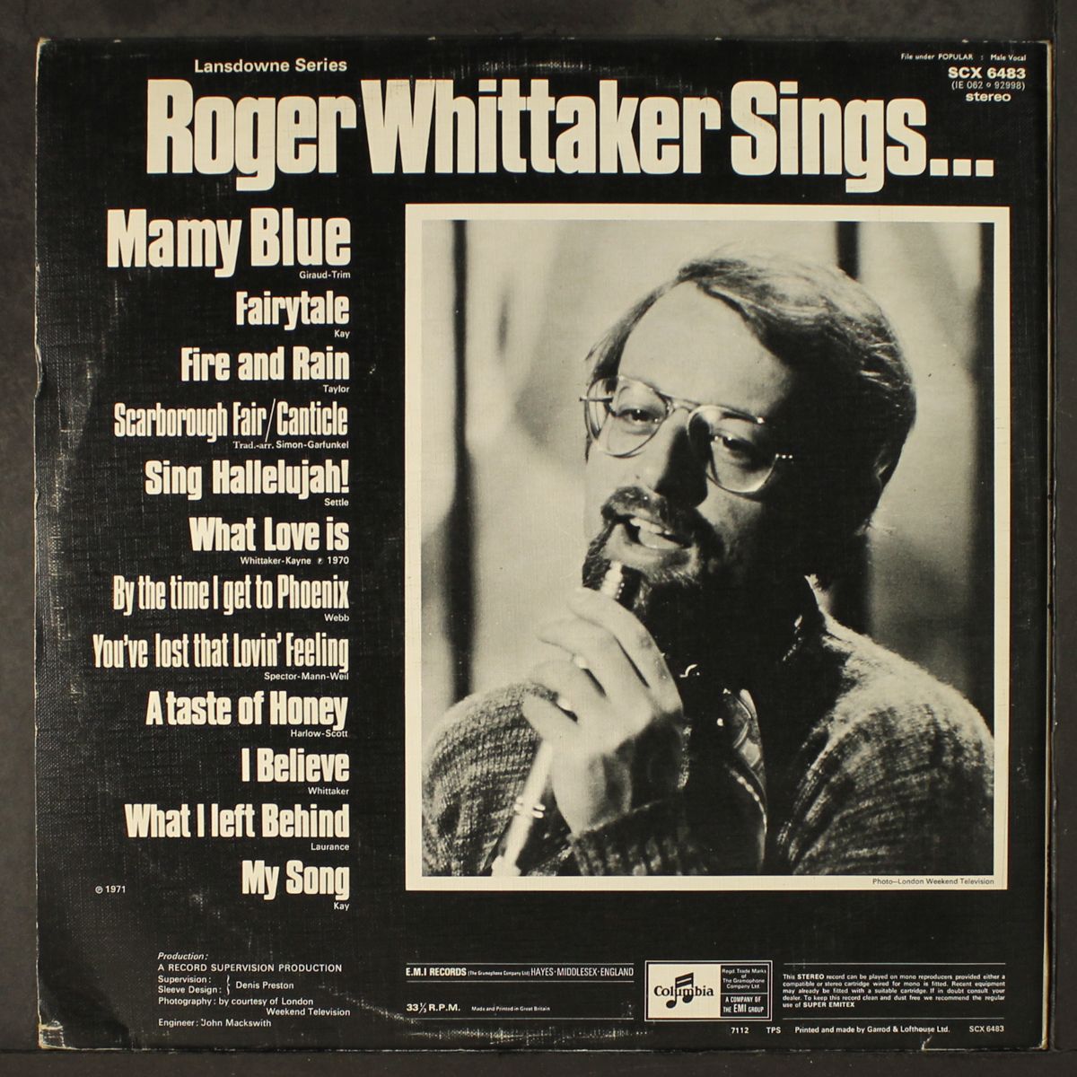 sings... by ROGESR WHITTAKER