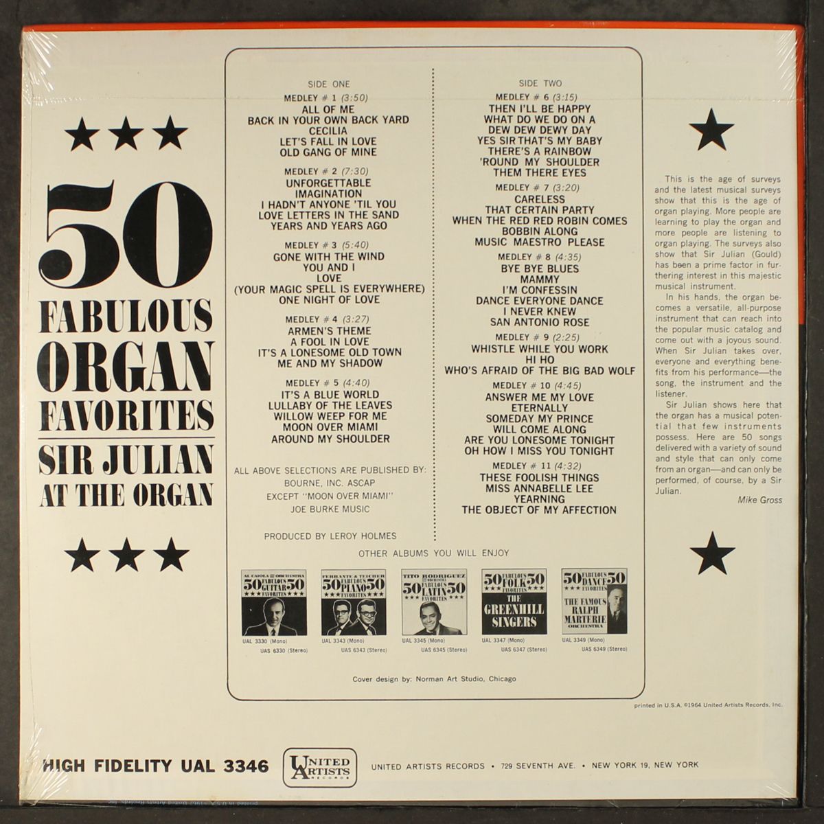 50 fabulous organ favorites by SIR JULIAN