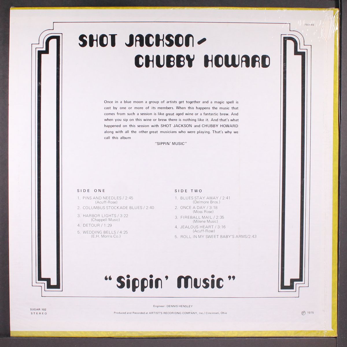 sippin' music by SHOT JACKSON & CHUBBY HOWARD