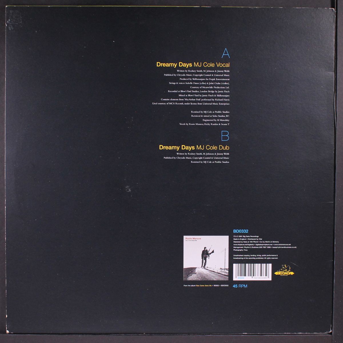 dreamy days, mj cole mixes by ROOTS MANUVA
