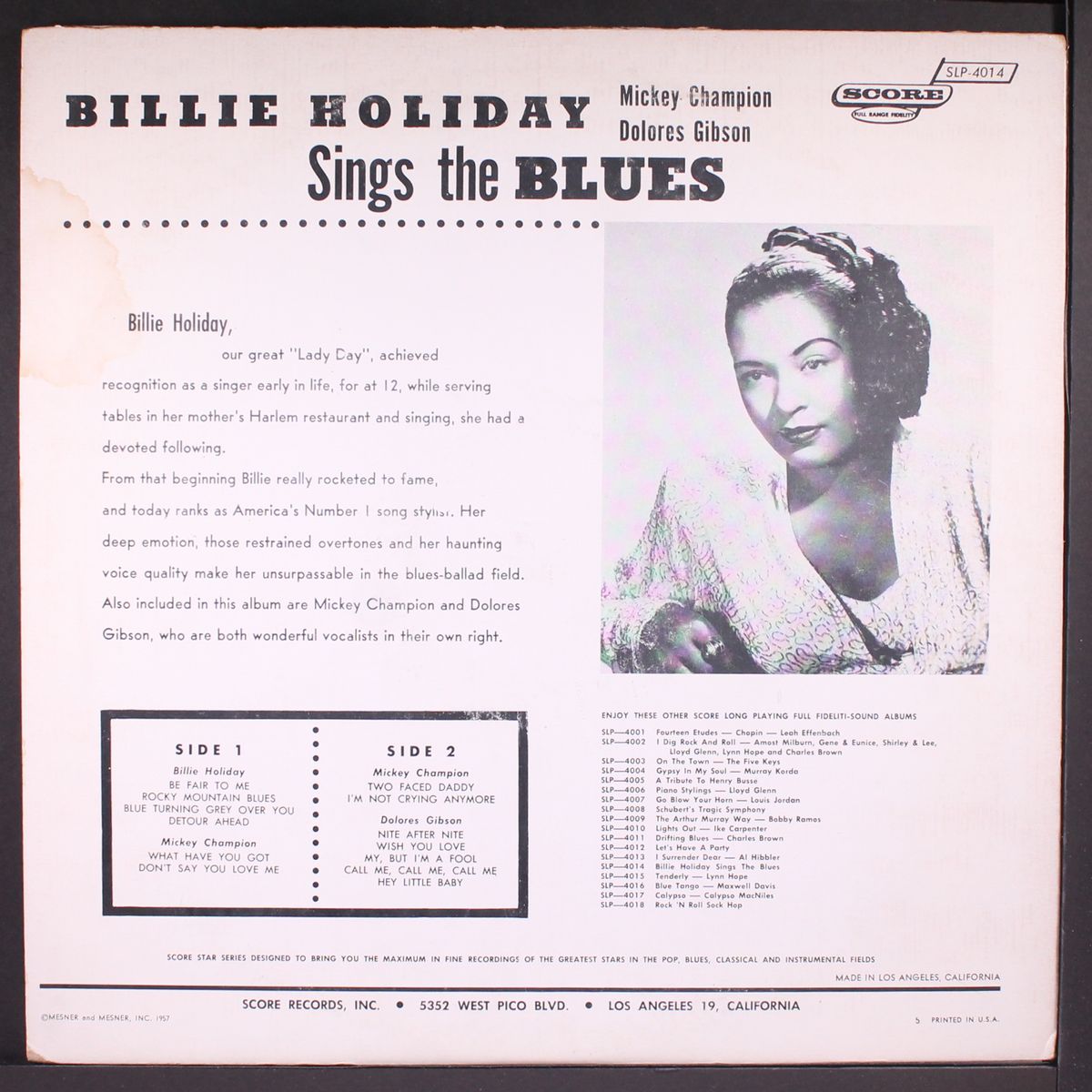 sings the blues by BILLIE HOLIDAY