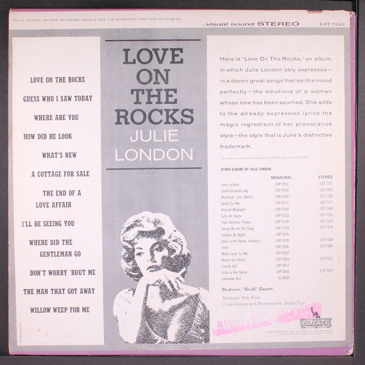 love on the rocks by JULIE LONDON