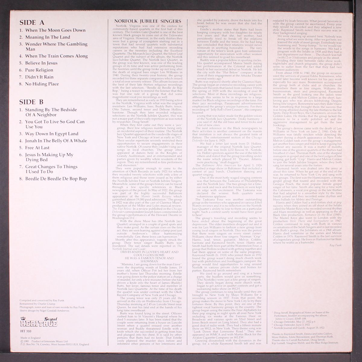 norfolk jubilee quartet, 1927-1938 by NORFOLK JUBILEE QUARTET