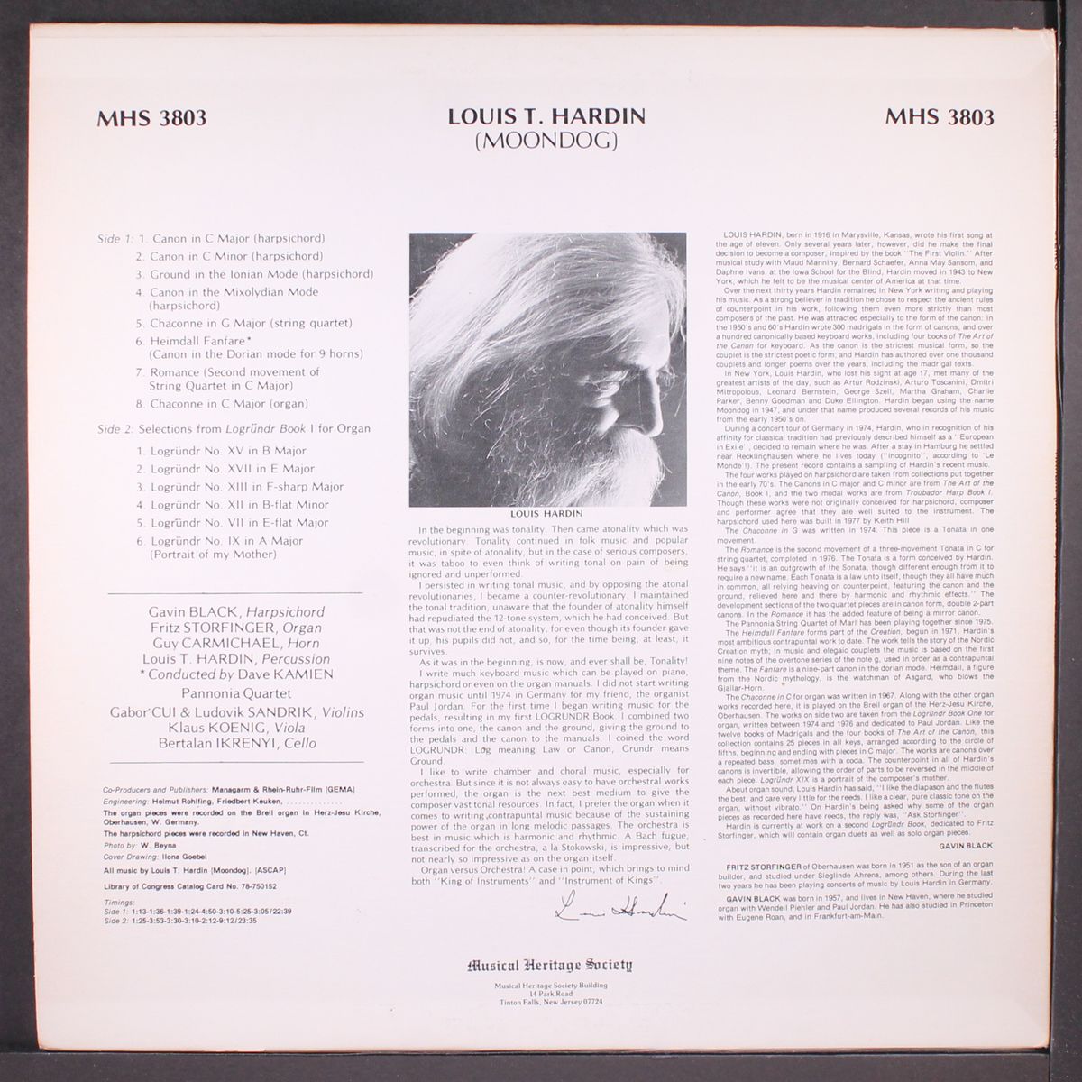instrumental music by louis hardin by MOONDOG