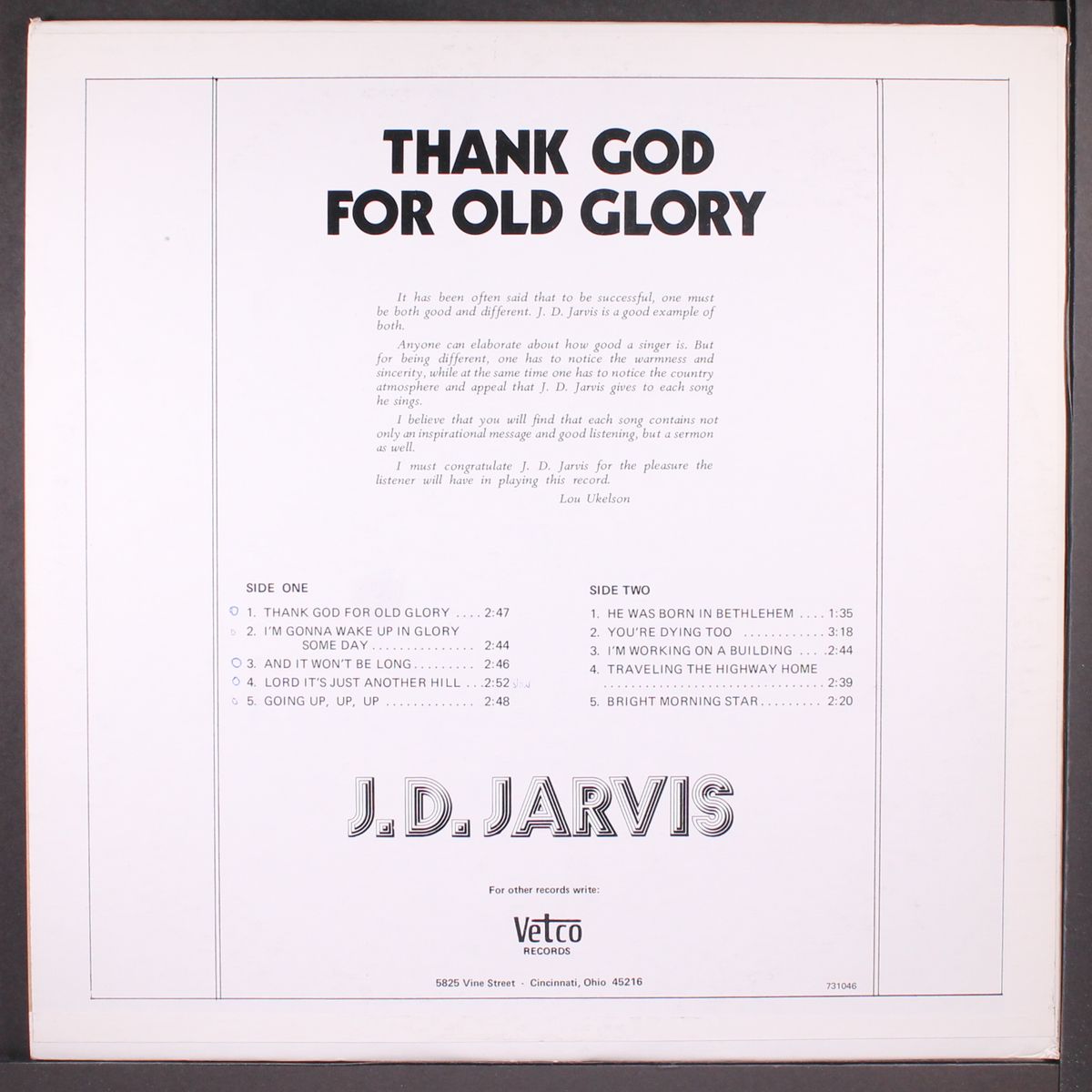 thank god for old glory by J.D. JARVIS
