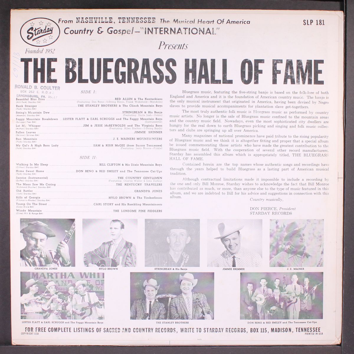 bluegrass hall of fame by VARIOUS