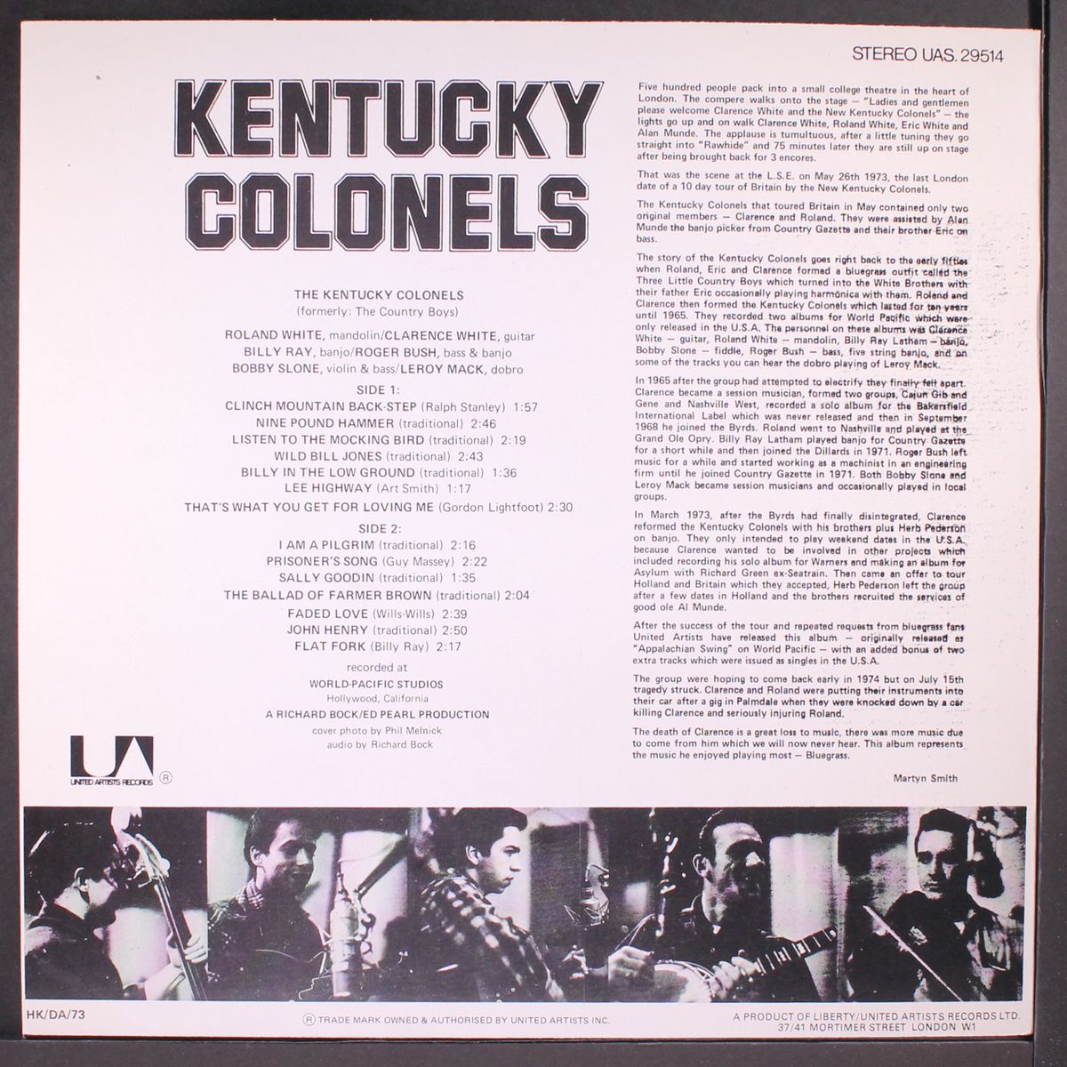 featuring roland and clarence white by KENTUCKY COLONELS
