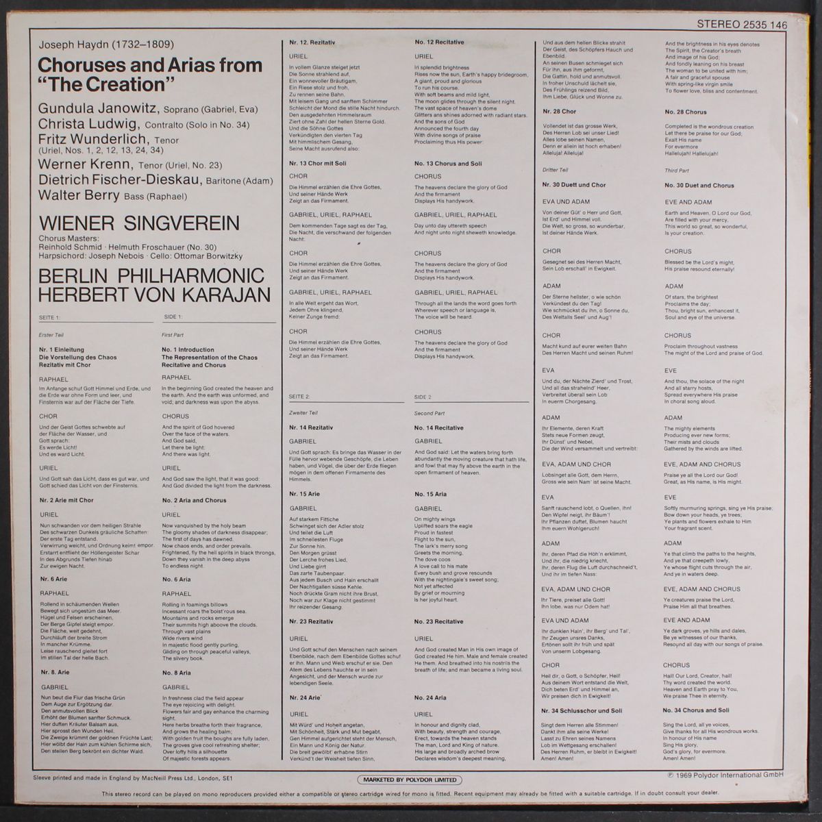 haydn: choruses and arias from "the creation" by HERBERT VON KARAJAN
