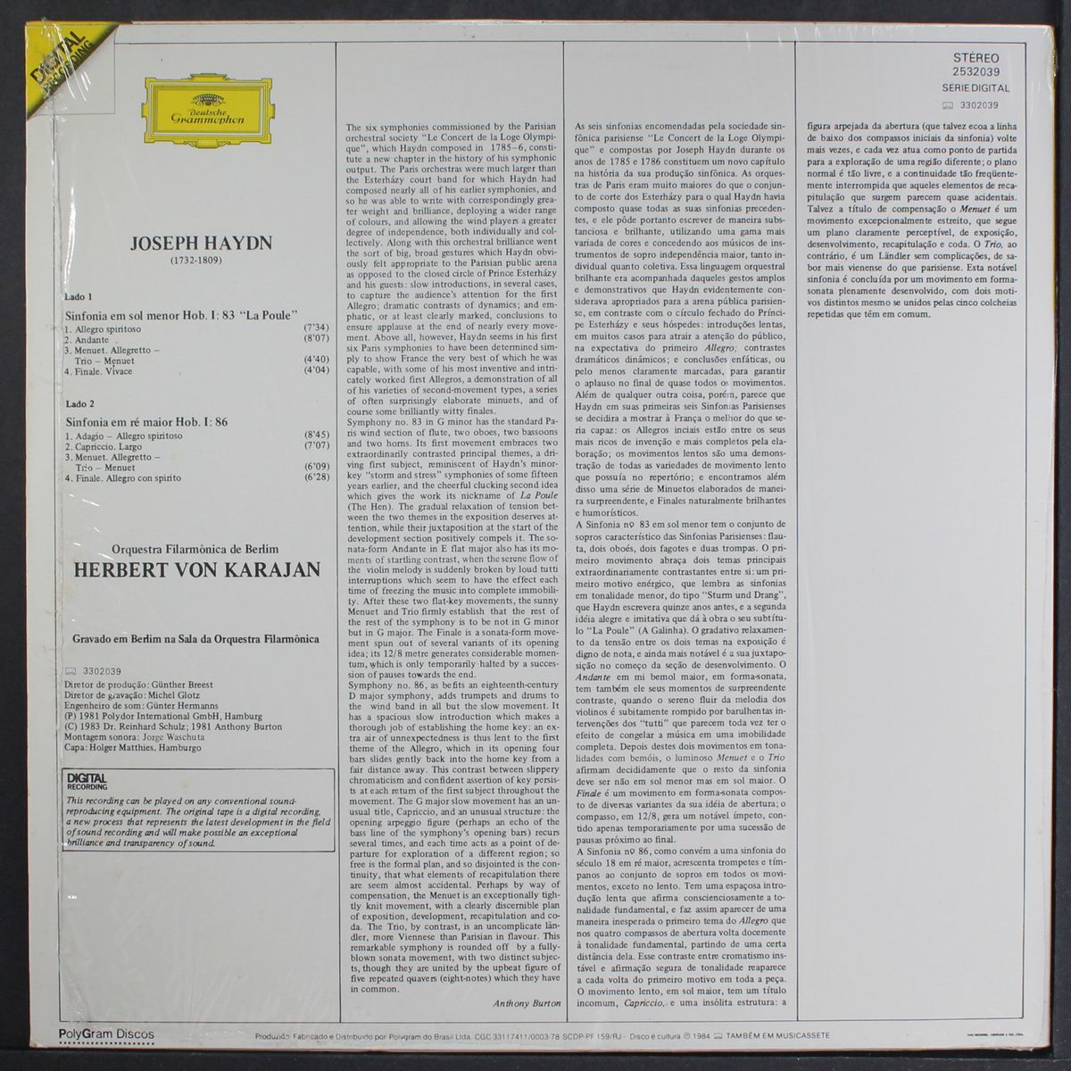 haydn: symphonies no. 83 & no. 86 by HERBERT VON KARAJAN