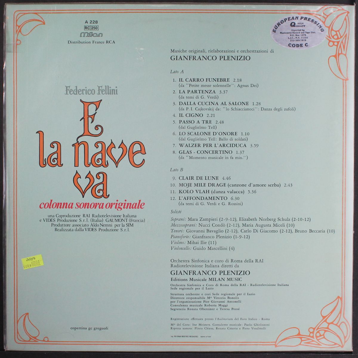 e la nave va by SOUNDTRACK