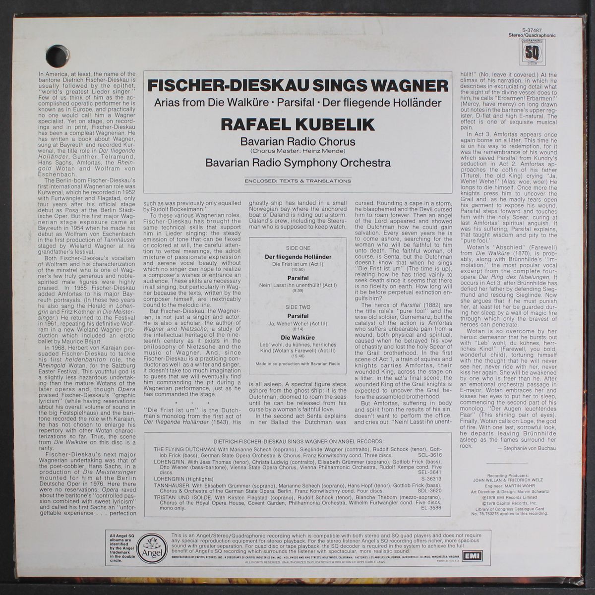 sings wagner by DIETRICH FISCHER-DIESKAU