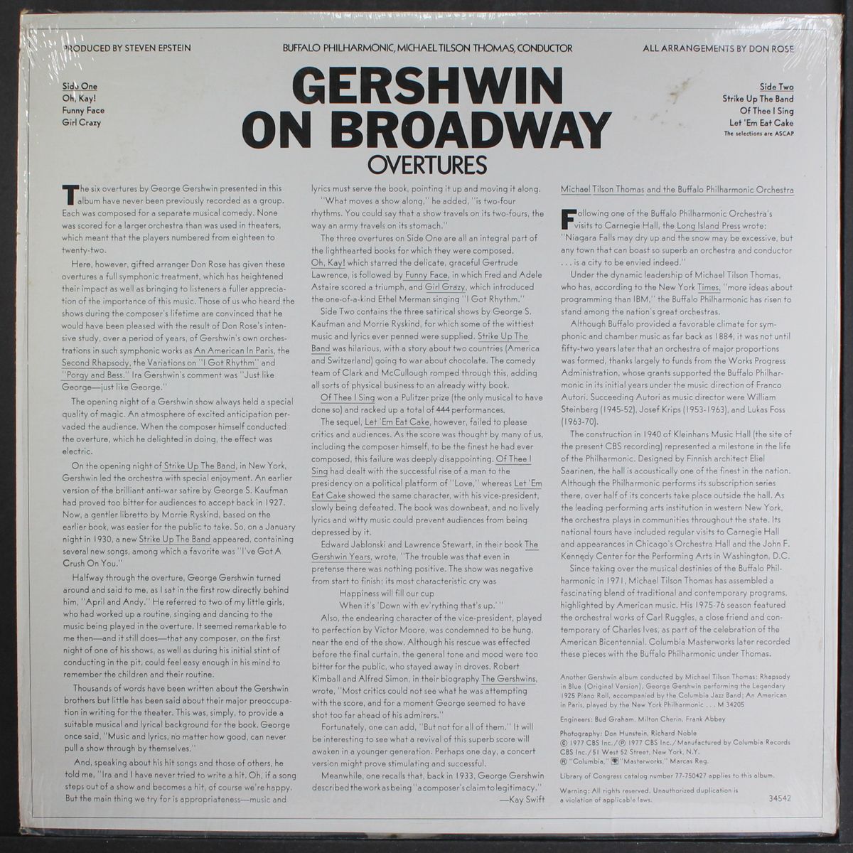 gershwin on broadway by MICHAEL TILSON THOMAS