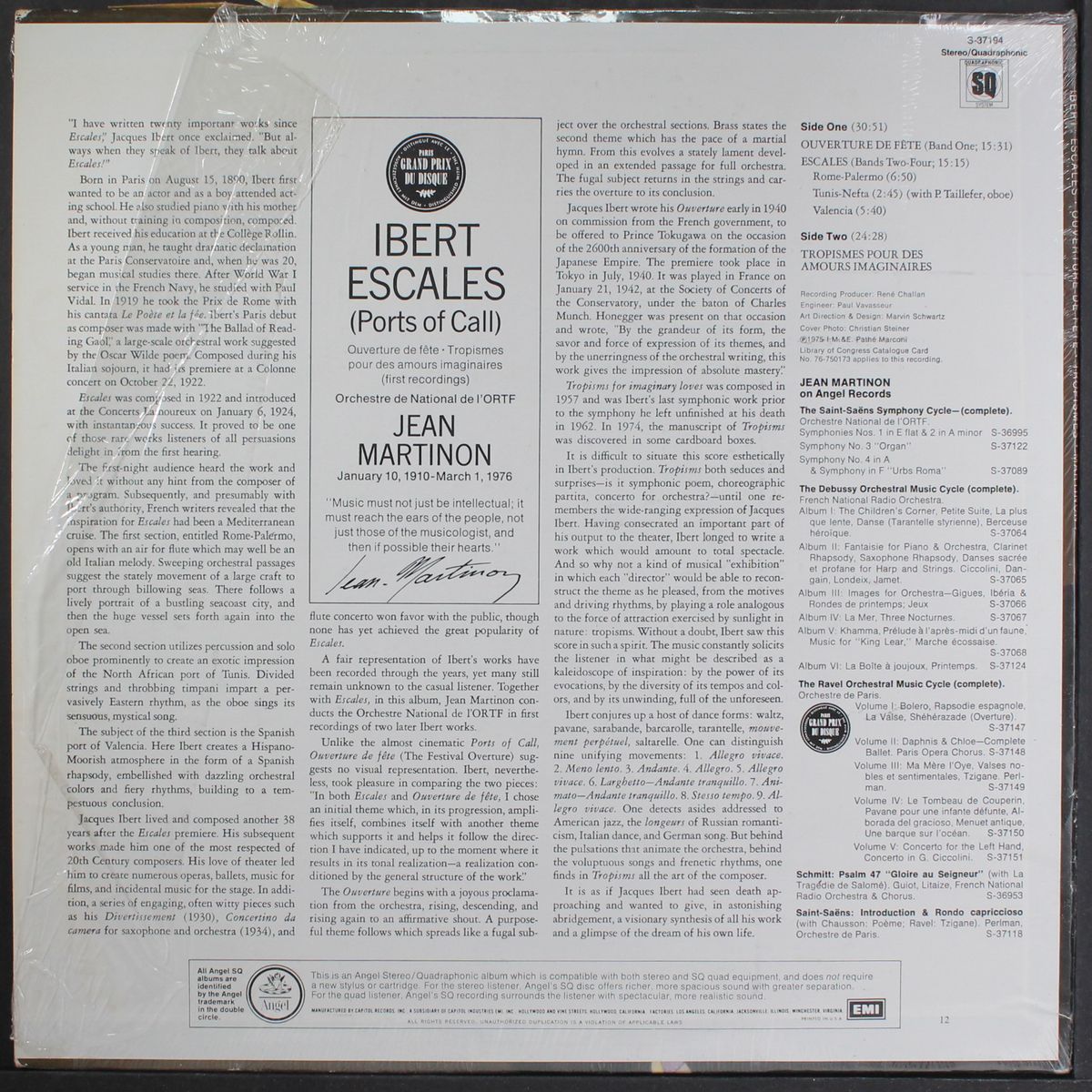 ibert: escales by JEAN MARTINON