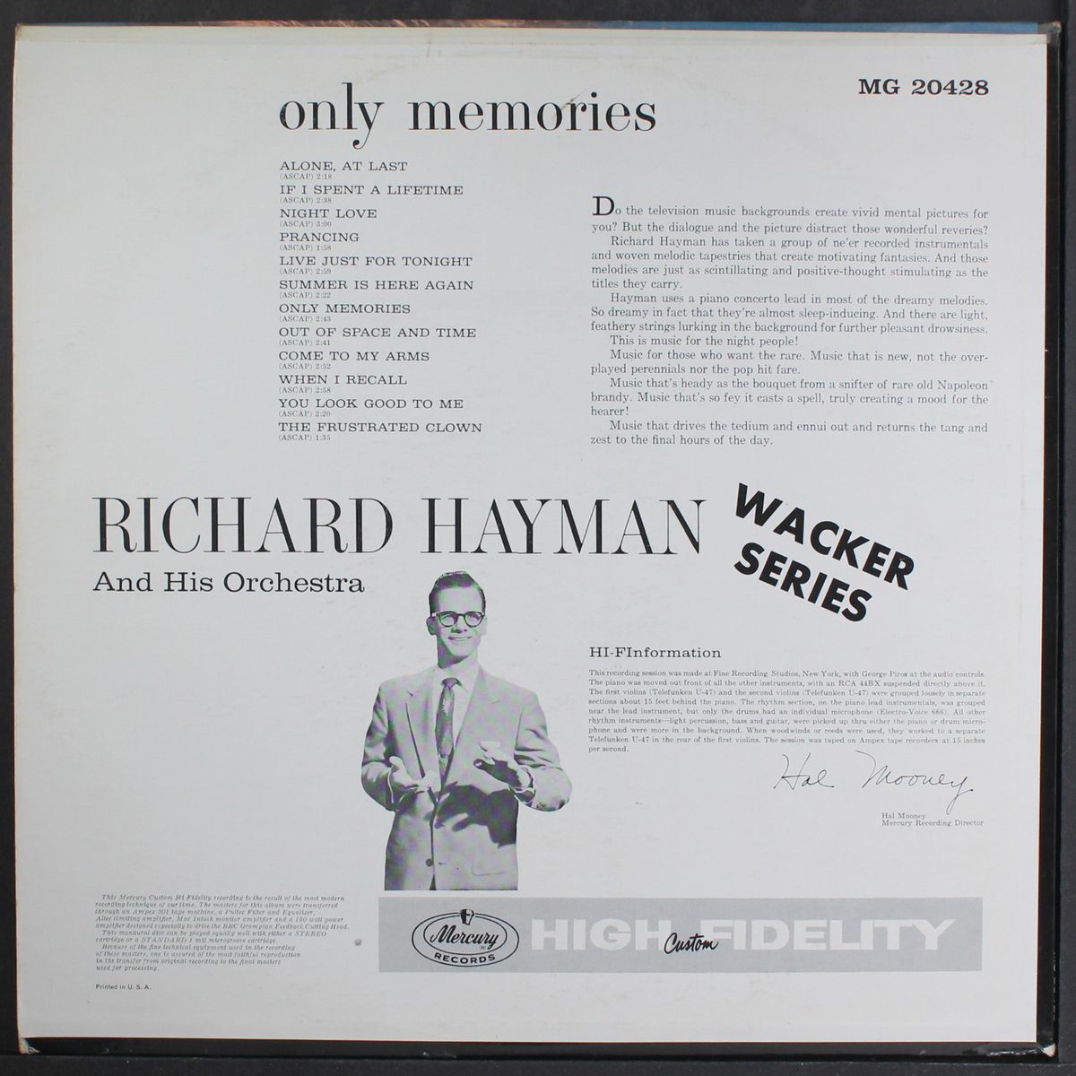 only memories by RICHARD HAYMAN