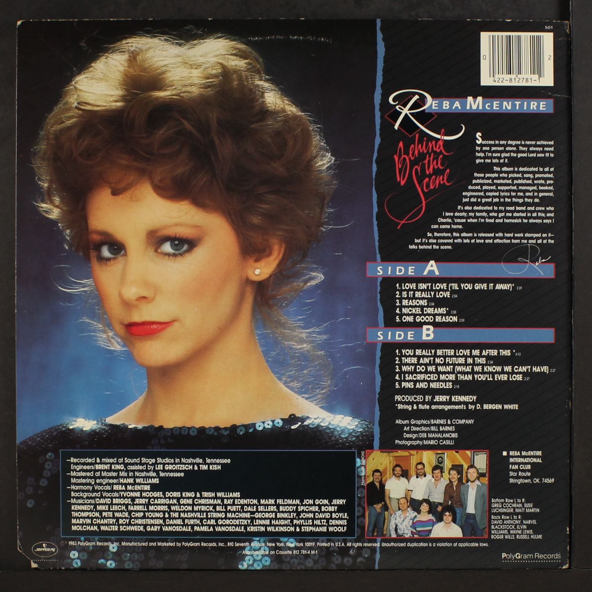behind the scene by REBA MCENTIRE