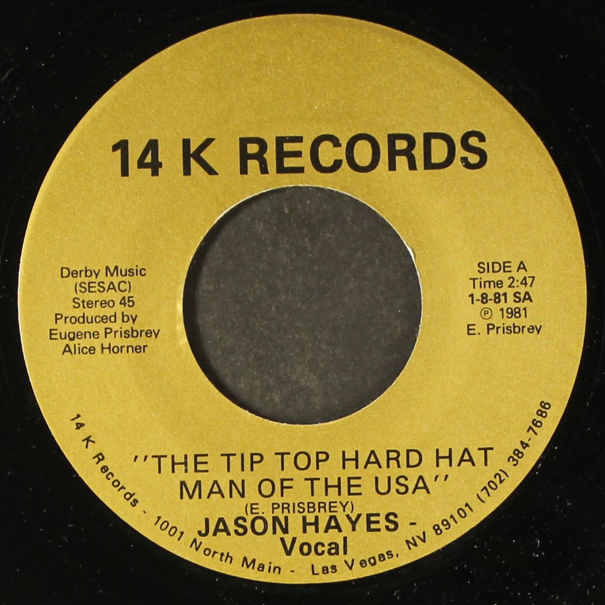 the tip top hard hat man of the usa by JASON HAYES
