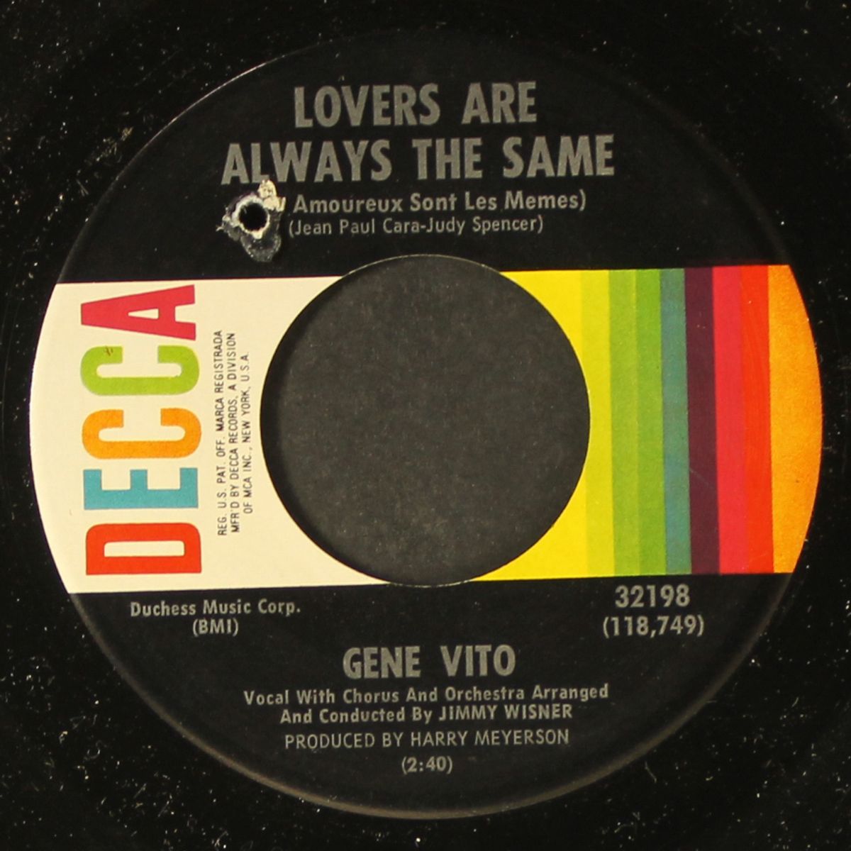 lovers are always the same / you knew about her all the time by GENE VITO