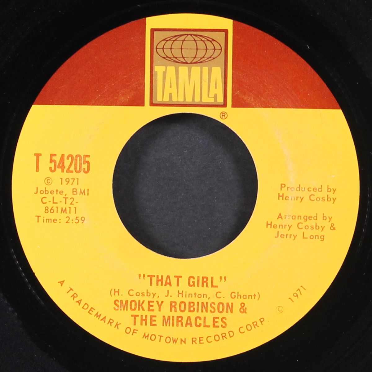 i don't blame you at all / that girl by SMOKEY ROBINSON & MIRACLES