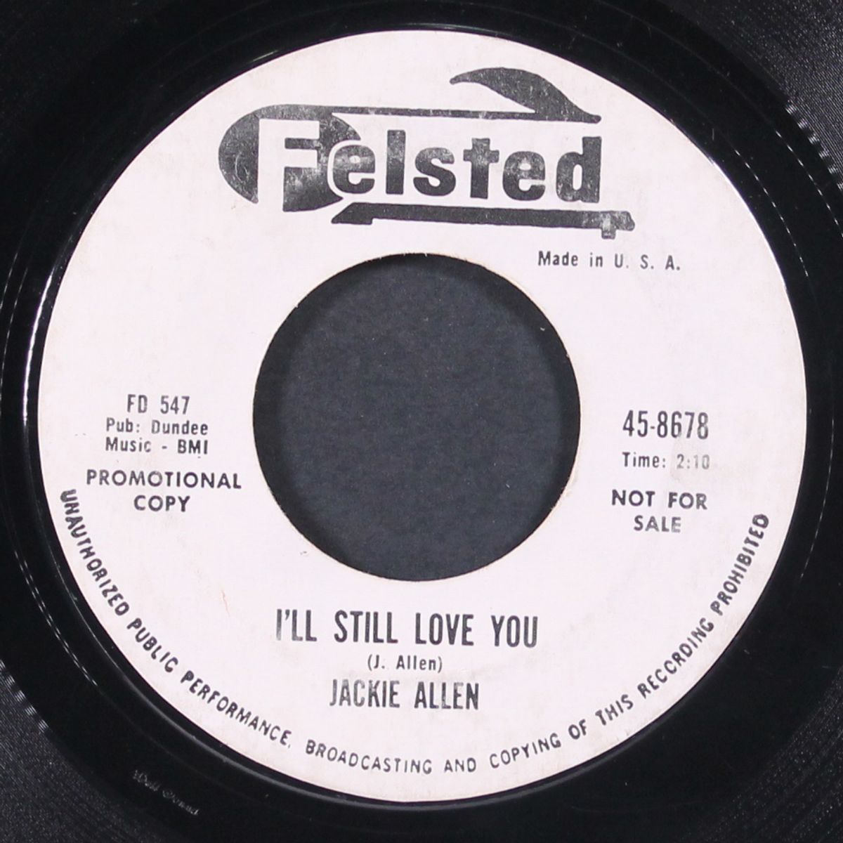 i still love you / the dance by JACKIE ALLEN