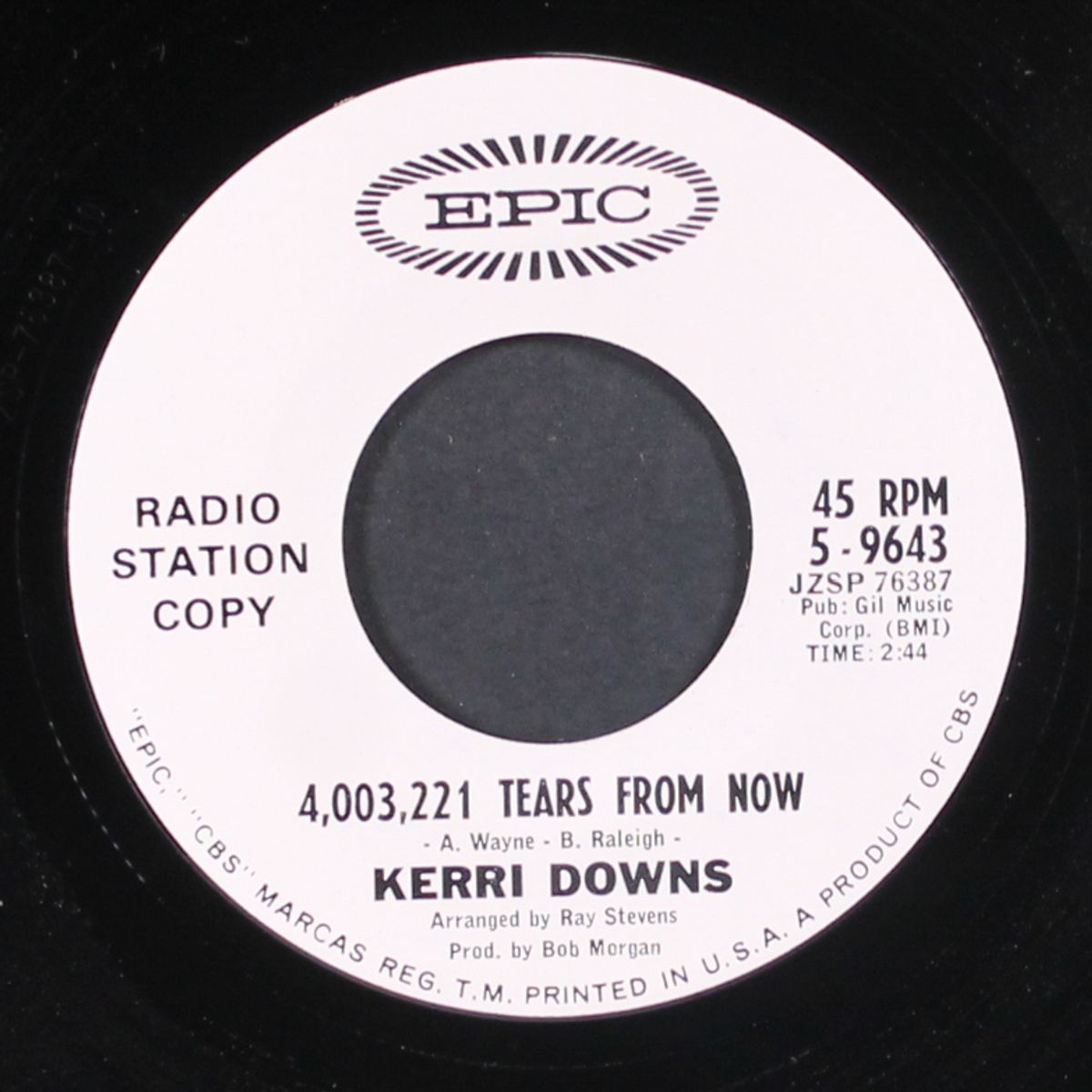 4,003,221 tears from now / baby get your hoss and ride by KERRI DOWNS