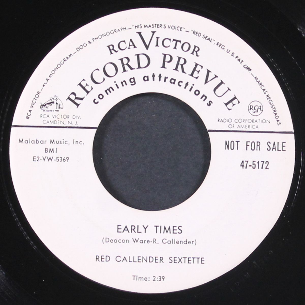 hollywood drive / early times by RED CALLENDER