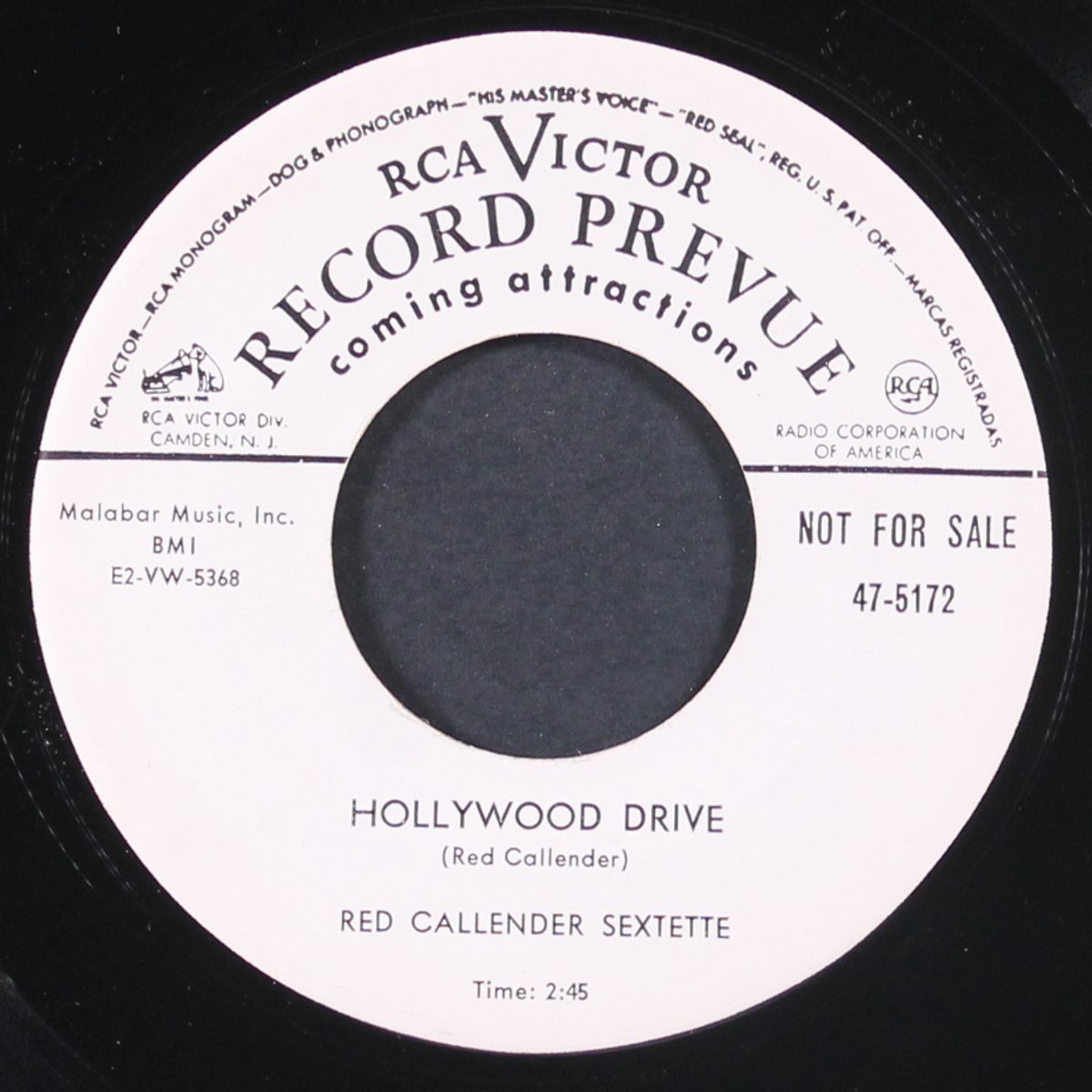 hollywood drive / early times by RED CALLENDER