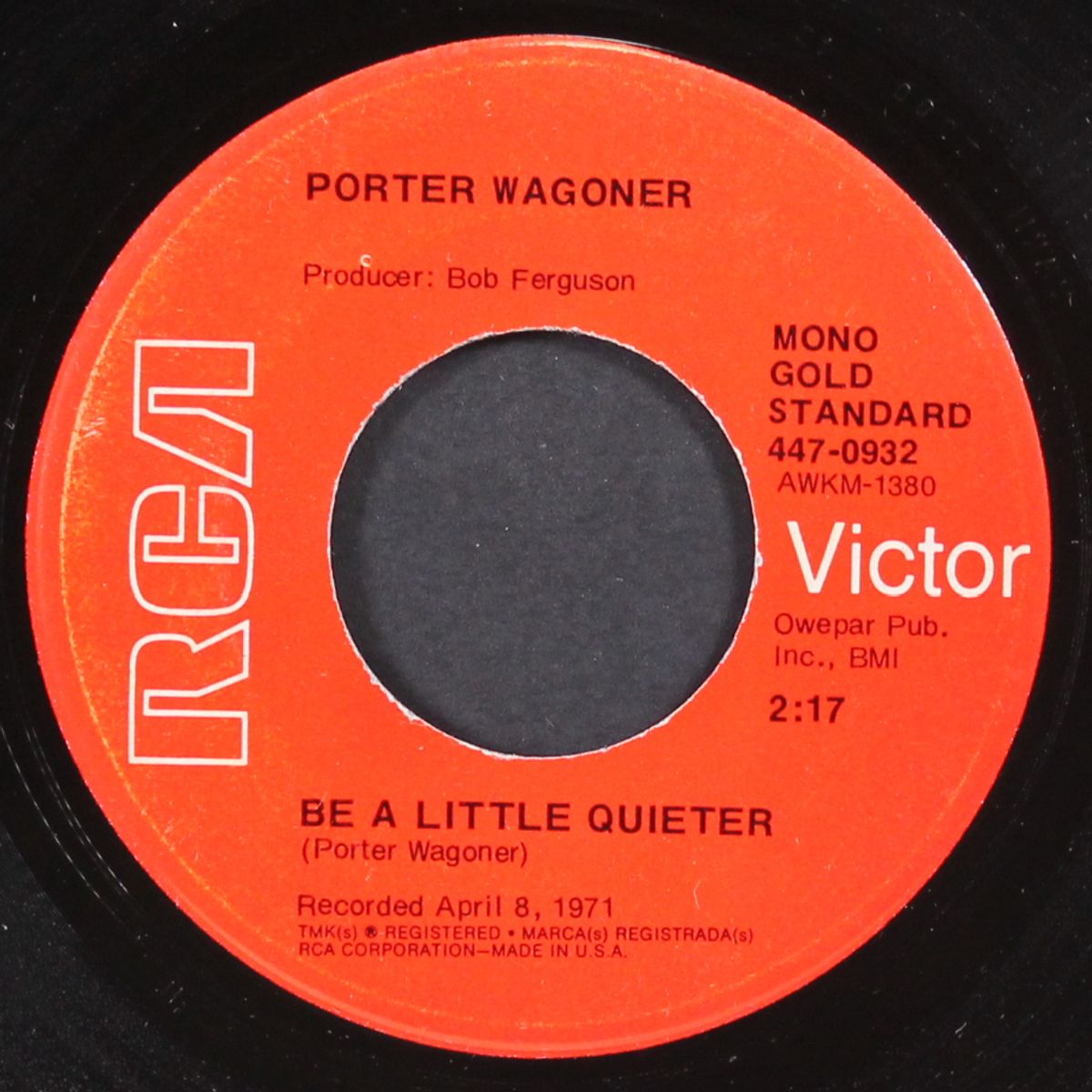 the rubber room / be a little quieter by PORTER WAGONER