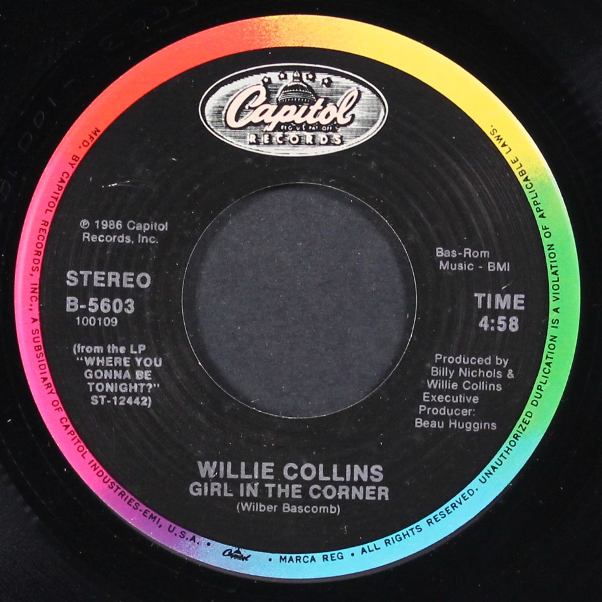 where you gonna be tonight? / girl in the corner by WILLIE COLLINS